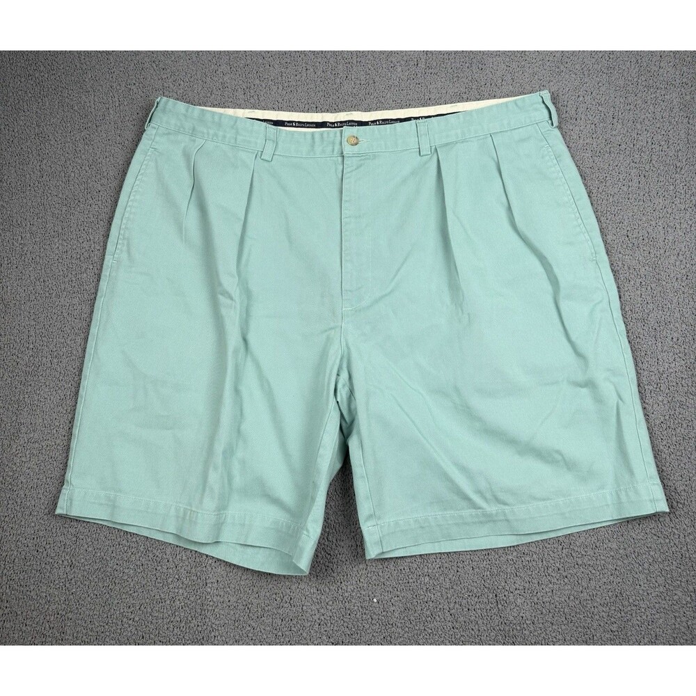 Vintage Polo Ralph Lauren Shorts Mens 42 Teal Pleated Tyler Short Classic